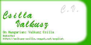 csilla valkusz business card